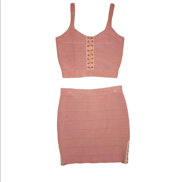 Bebe bandage skirt and top matching set